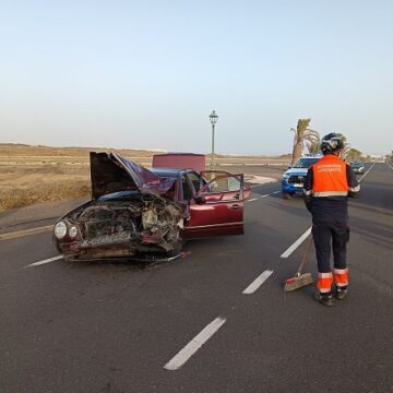 Un herido en un accidente de tráfico en la LZ-34