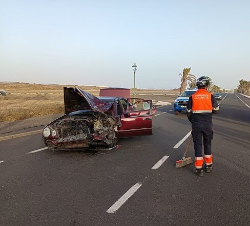 Un herido en un accidente de tráfico en la LZ-34